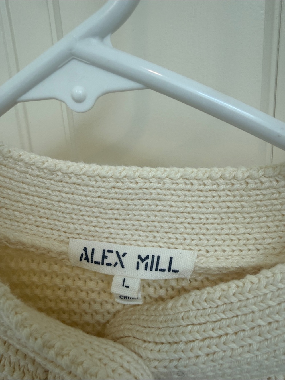 Alex Mill Cream Knit Button-Front Cardigan - Picture 2 of 5